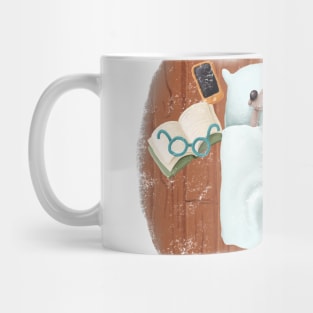 Sleeping Wolf İn Bed Mug